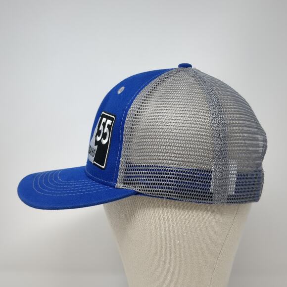 Idaho 55 Snapback Trucker Hat Blue OS Adjustable Mesh Back Arcadian Outfitters - Picture 3 of 9